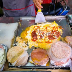 Street Burger Making!! ? SAUCY OMELET HAMBURGER! | Hat Yai, Thailand