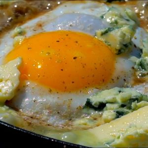 Fried Eggs with Blue Cheese - Denmark