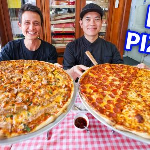 New York Pizza!! ? 18 Inches Pepperoni + Cheese NYC Style Pizza!!