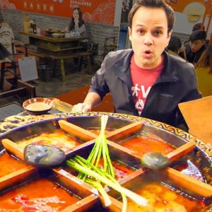 Chinese Street Food HOT POT HEAVEN + RABBIT Noodles and SPICY Dumplings in China - CHILI OIL 4 LIFE!