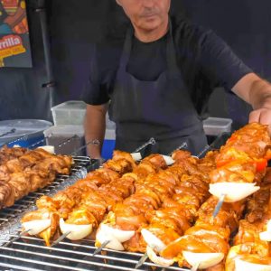 Food from Peru. Parrilla Grill. Skewers, Grill and Wraps. London Street Food