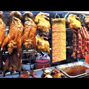 Chinese Street Food and Wet Market in Singapore. Best Stalls of Chinatown