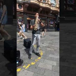 Saxophone Musician. London Street Music