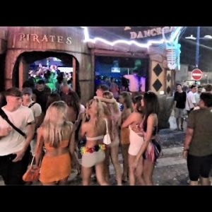 Endless Nightlife in Ayia Napa, Cyprus. Walk Tour between Music Bars and Clubs