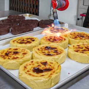 Burnt Basque Cheesecake Making! A Special Cake from Spain! / 巴斯克蛋糕製作 - Taiwanese Food