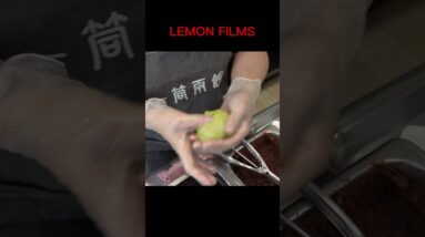 Special Taiwanese green onion pancake (RouBing) - Taiwan street food