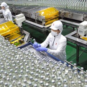 엄청납니다! 출시 7개월만에 1억병 돌파한 대관령 암반수로 만든 소주 대량생산현장(새로,처음처럼 페트,브랜드체험관) / Korea Soju Factory