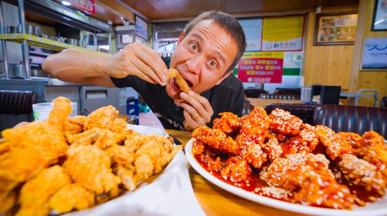 Extra Crispy Fried Chicken!! 🍗 STREET FOOD KOREA + My New Favorite Korean Food!