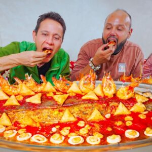 Insane Moroccan Food!! 🐟 Giant Dinner Platter + Street Food Tour in Rabat, Morocco!
