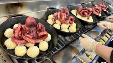 월 매출 7억! 격이 다른 퀄리티로 대박터진 문어 크로켓, 로제뇨끼 Octopus croquette, Rose gnocchi making - Korean street food